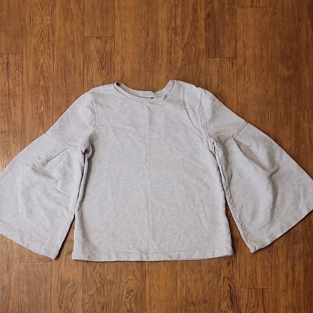 H&M Light Gray Bell Sleeve Sweatshirt